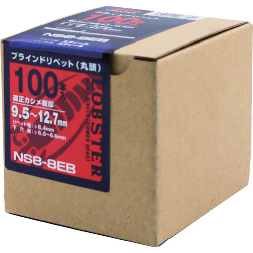 エビ　ブラインドリベット（スティール／スティール製）　８−８（１００本入）　エコＢＯＸ　NS88EB　1 箱