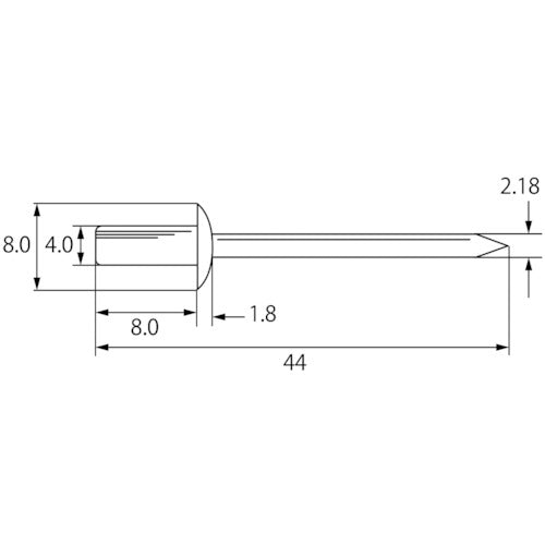 エビ　ブラインドリベット・シールドタイプ　エコＢＯＸ　アルミ／スティール　５−２　（３００本入）　NSA52CEB　1 箱