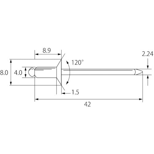 새우 블라인드 리벳·접시 머리 에코 BOX 알루미늄/스틸 5-3 (300개입) NSA53KEB 1 상자