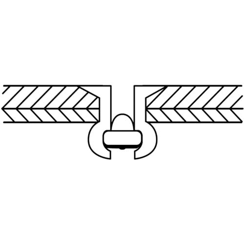 새우 블라인드 리벳·접시 머리 에코 BOX 알루미늄/스틸 6-3 (150개입) NSA63KEB 1 상자