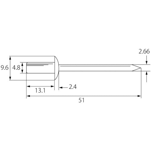 새우 블라인드 리벳 쉴드 타입 에코 BOX 알루미늄/스틸 6-5 (150개입) NSA65CEB 1상자