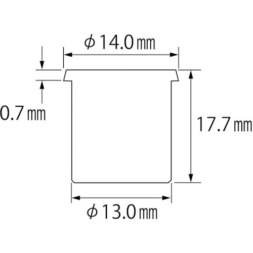 エビ　ブラインドナット“エビナット”（薄頭・ステンレス製）　板厚４．０　Ｍ１０×１．５（１００個入）　NTK10M40　1 箱