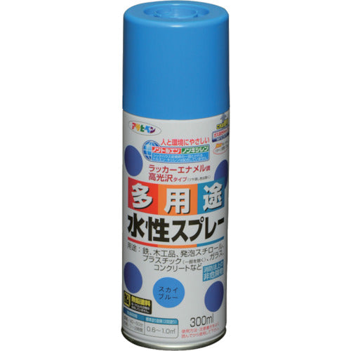 アサヒペン　水性多用途スプレー　３００ＭＬ　スカイブルー　565129　1 本