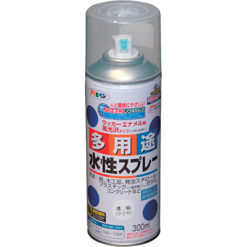 アサヒペン　水性多用途スプレー　３００ＭＬ　クリヤ　565310　1 本