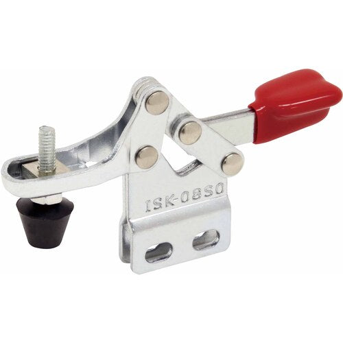 Ikura Downward-pressing toggle clamp Stainless steel Horizontal handle (31110) Clamp arm movement angle 95° Straight base Clamping force 0.3 kN ISK-08S0-2S 1 pc