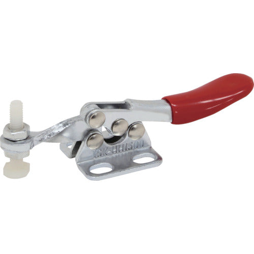 育良　下方押え型トグルクランプ　スチール　水平ハンドル（３１１０４）　クランプアーム移動角度７５°　フランジベース　締付力０．２７ｋＮ　ISK-HH1500　1 個