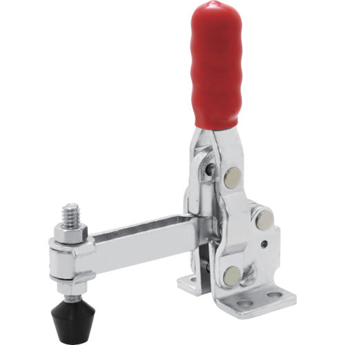 育良　下方押え型トグルクランプ　スチール　垂直ハンドル（３１３０３）　クランプアーム移動角度９０°　フランジベース　締付力０．９１ｋＮ　ISK-HV2530-UL　1 個