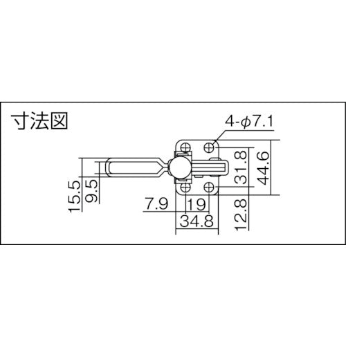 育良　下方押え型トグルクランプ　垂直ハンドル（３１３０６）　ISK-HV4530-XL　1 個