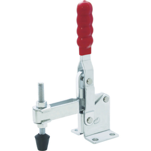 育良　下方押え型トグルクランプ　スチール　垂直ハンドル（３１３０８）　クランプアーム移動角度１０５°　フランジベース　締付力３．４ｋＮ　全長２０６ｍｍ　ISK-HV6500　1 個