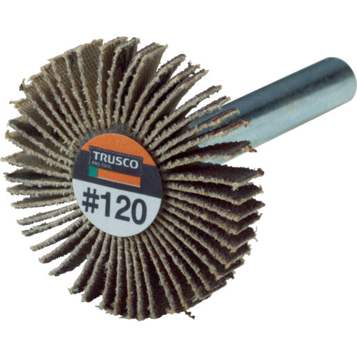 TRUSCO 얇은 플랩 휠 30X5X6 #120 5개입 UF3005-120 1상자