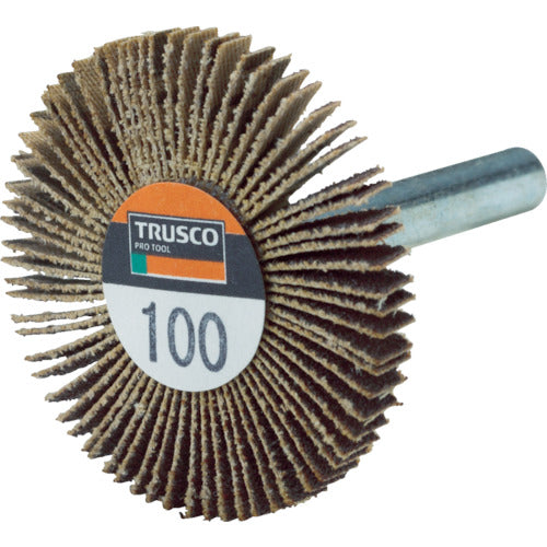 ＴＲＵＳＣＯ　薄型フラップホイール　４０Ｘ５Ｘ６　＃１００　５個入　UF4005-100　1 箱