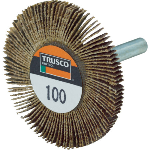 TRUSCO Thin Flap Wheel 50X5X6 #100 5 pieces UF5005-100 1 box