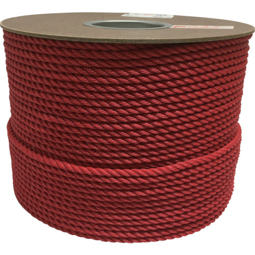 Yutakamake Polyethylene Rope Drum Roll 6mm x 200m Red PRE-101 1 Roll