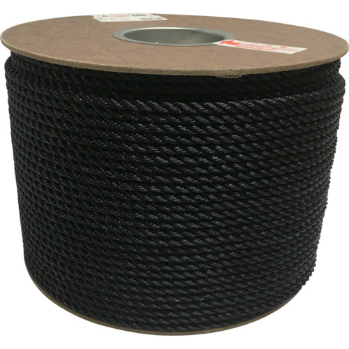 Yutakamake Polyethylene Rope Drum Roll 6mm x 200m Black PRE-104 1 Roll