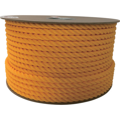 ユタカメイク　ポリエチレンロープドラム巻　１２ｍｍ×１００ｍ　イエロー　PRE-60　1 巻