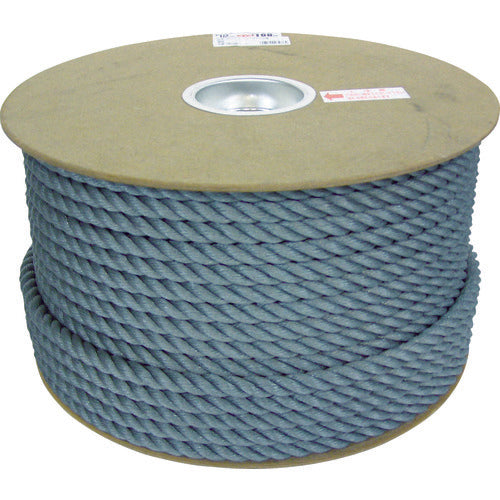 ユタカメイク　ポリエチレンロープドラム巻　１２ｍｍ×１００ｍ　グレー　PRE-68　1 巻
