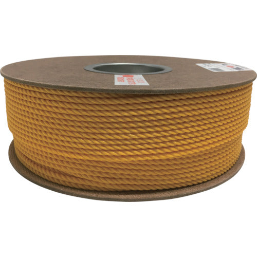 Yutakamake Polyethylene Rope Drum Roll 4mm x 200m Yellow PRE-80 1 Roll