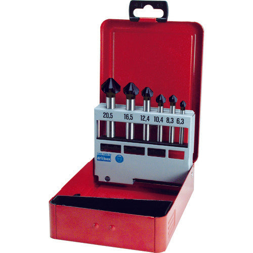 TRUSCO Countersink Titanium Nitride Alumina Coating 6-piece Set TCSAS 1 S