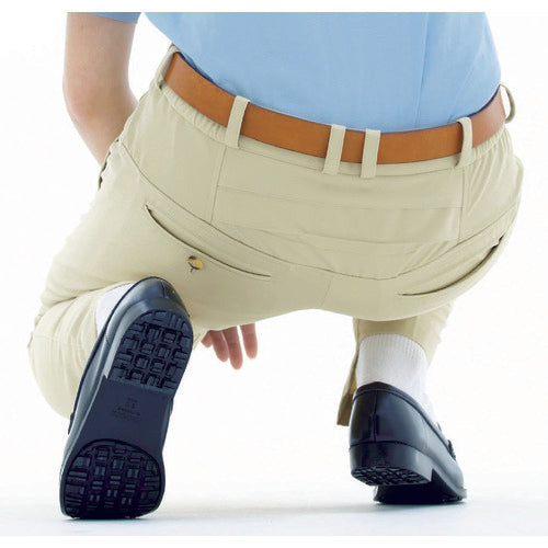 Midori Anzen Unisex Easy Flex Pants with Hem Adjustment Khaki M VE382-SITA-M 1 unit