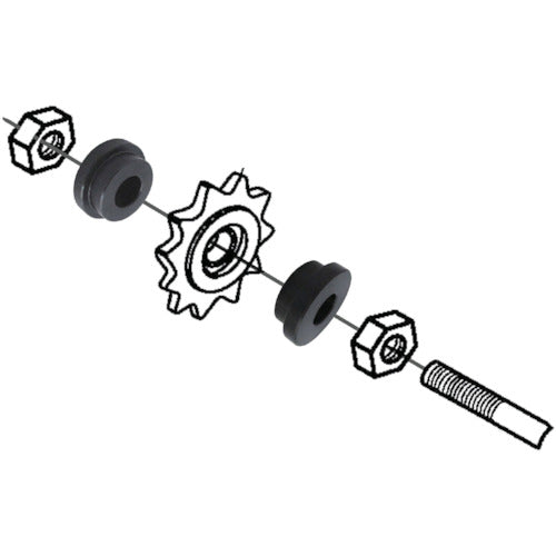 KANA B-type double idler sprocket, number of teeth 21, outer diameter 69, WID35B21D17, 1 pc