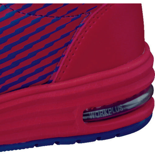 ミドリ安全　ワイド樹脂先芯入り軽量スニーカー　ブルー／レッド　２５．５ＣＭ　WPA110-BL/R-25.5　1 足