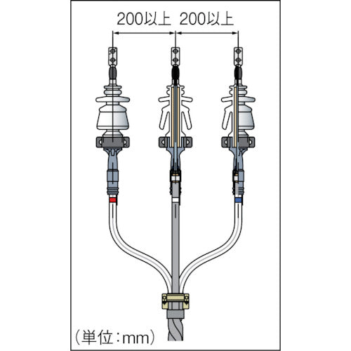 ３Ｍ　ハイ−Ｋ碍子２−ＥＭ（耐塩用）ＣＶＴ１００ＳＱケーブル用キット　HGT 100G EM　1 Ｓ