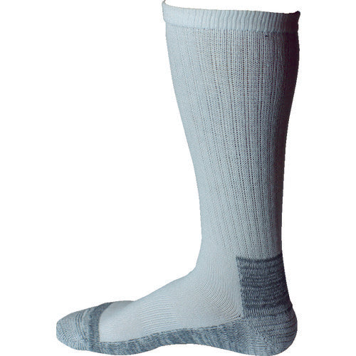 Otafuku Strong Socks, Bottom Strength Type, White x Gray, Round Toe, Set of 2 Pairs, S-851, 1 PK