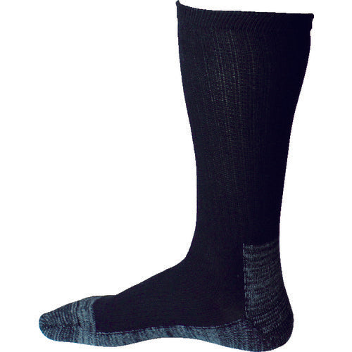 Otafuku Strong Socks, Bottom Strength Type, Black x Gray, Round Toe, Set of 2 Pairs, S-852, 1 PK