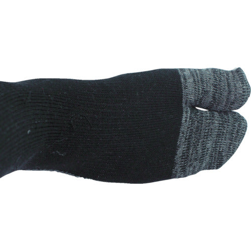 Otafuku Strong Socks, Bottom Strength Type, Black x Gray, Tabi Style, Set of 2 Pairs, S-855, 1 PK