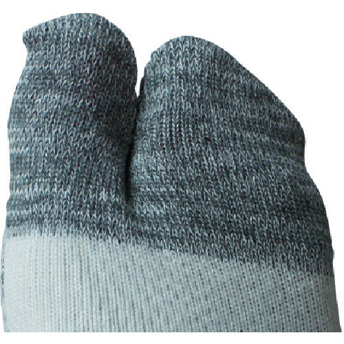 Otafuku Strong Socks, Bottom Strength Type, Black x Gray, Tabi Style, Set of 2 Pairs, S-855, 1 PK