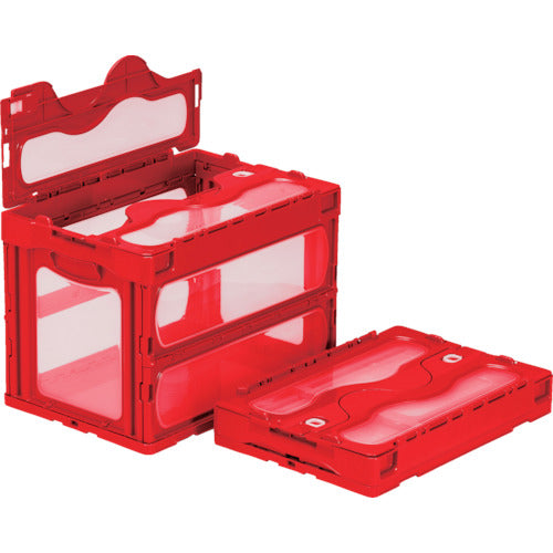 Sanko Integrated Lid Folding Container 559230 Madcon C-60B Red SKO-C-60B-RE 1 pc