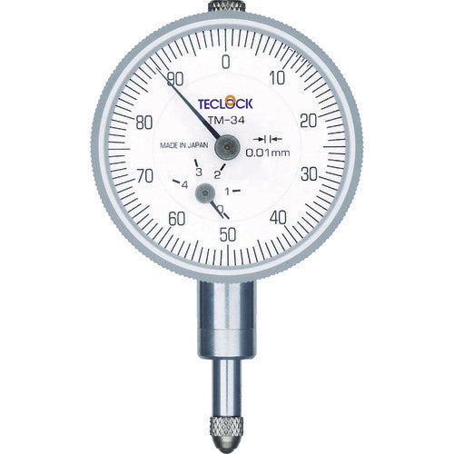 テクロック　小型ダイヤルゲージ　測定範囲０〜４ｍｍ　TM-34　1 個