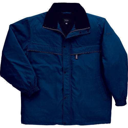 ミドリ安全　軽量防風防寒ハーフコート　ネイビー　ＬＬ　M3187-UE-LL　1 着