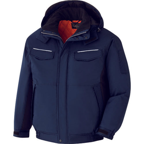 ミドリ安全　ベルデクセル　静電防水防寒ブルゾン　ネイビー×ブラック　ＬＬ　VE1057-UE-LL　1 着