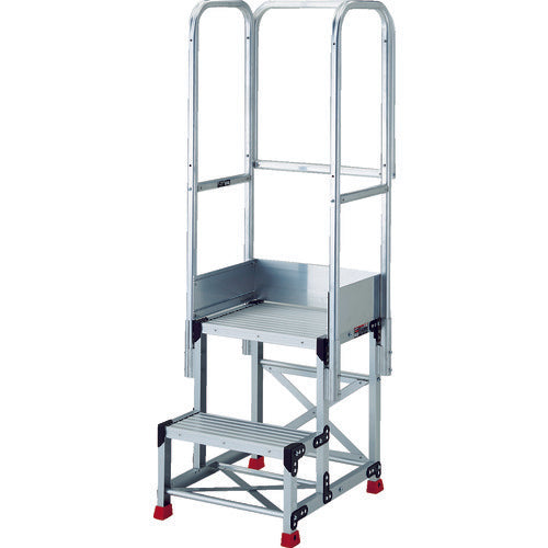 ＴＲＵＳＣＯ　踏台　２段本体　天場三方手すり１１００　TSF-256TE1-11H　1 台