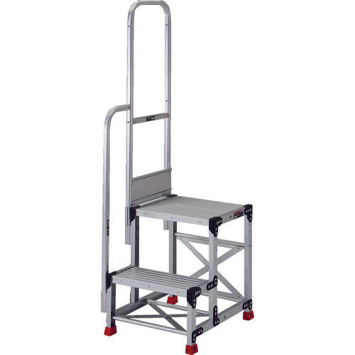 ＴＲＵＳＣＯ　踏台　２段本体　階段片手すり１１００　TSF-256TE16-11H　1 台