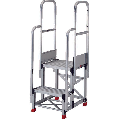 ＴＲＵＳＣＯ　踏台　２段本体　階段両手すり　TSF-256TE17　1 台