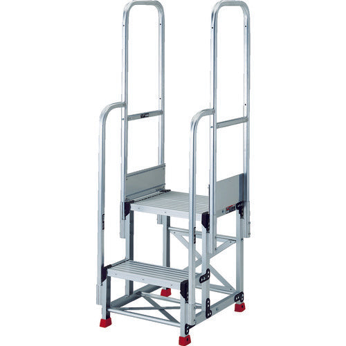 ＴＲＵＳＣＯ　踏台　２段本体　階段両手すり１１００　TSF-256TE17-11H　1 台