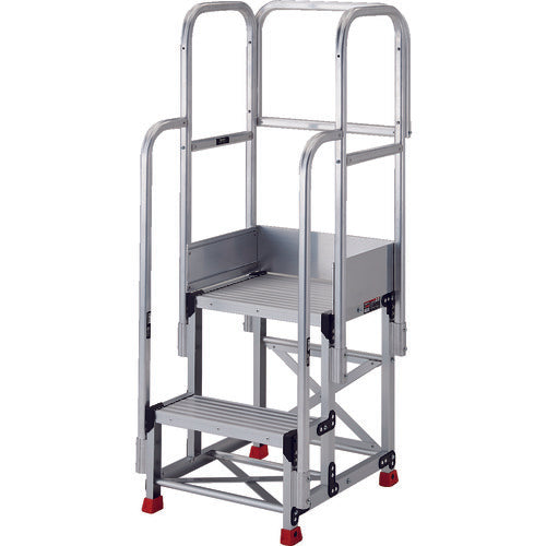 ＴＲＵＳＣＯ　踏台　２段本体　階段両手すり天場三方　TSF-256TE20　1 台