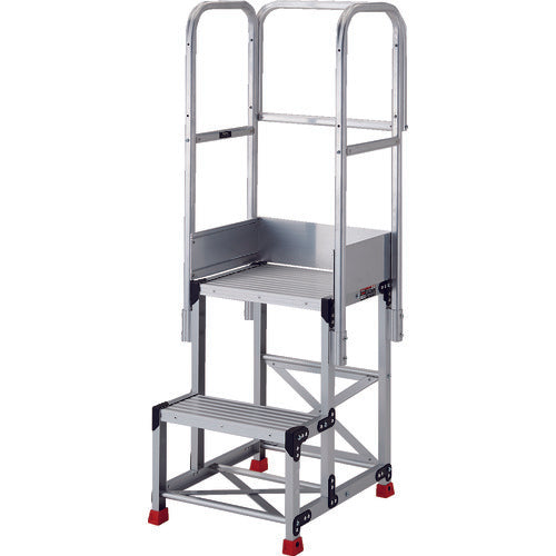 ＴＲＵＳＣＯ　踏台　２段本体　天場三方手すり　TSF-257TE1　1 台