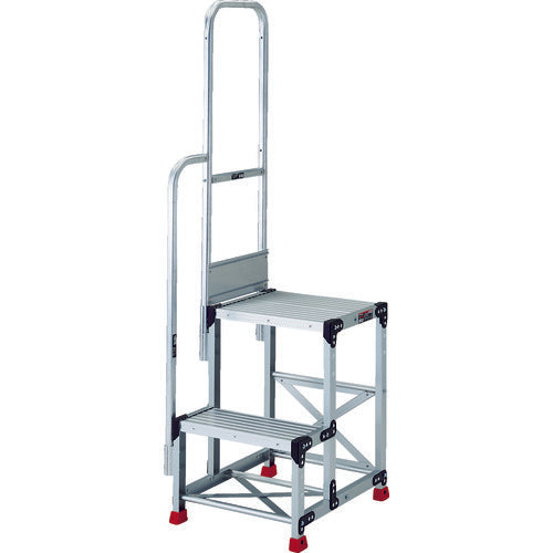 ＴＲＵＳＣＯ　踏台　２段本体　階段片手すり１１００　TSF-257TE18-11H　1 台