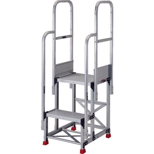 ＴＲＵＳＣＯ　踏台　２段本体　階段両手すり　TSF-257TE19　1 台