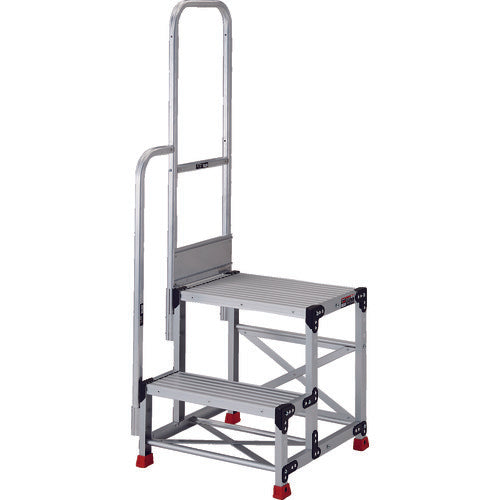 ＴＲＵＳＣＯ　踏台　２段本体　階段片手すり１１００　TSF-266TE16-11H　1 台