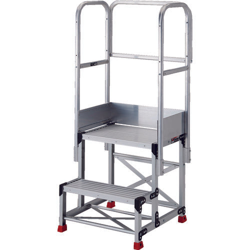 ＴＲＵＳＣＯ　踏台　２段本体　天場三方手すり　TSF-266TE2　1 台