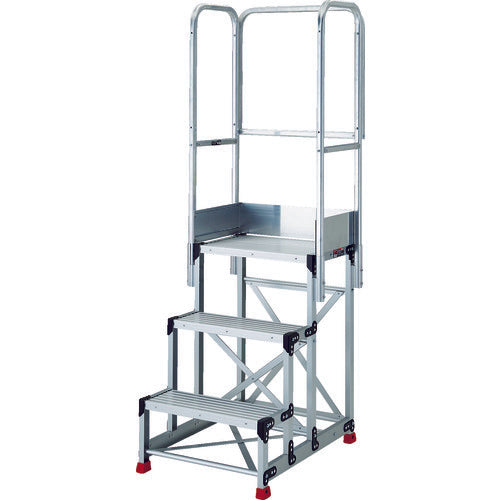 TRUSCO 작업용 발판 3단 천장 삼방 난간 높이 1100mm TSF-369TE2-11 1대