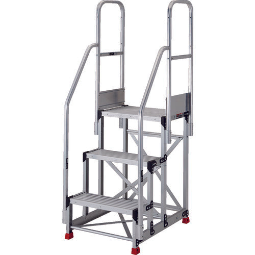 TRUSCO 작업용 발판 3단 계단 양손잡이 높이 900mm TSF-369TE4 1대