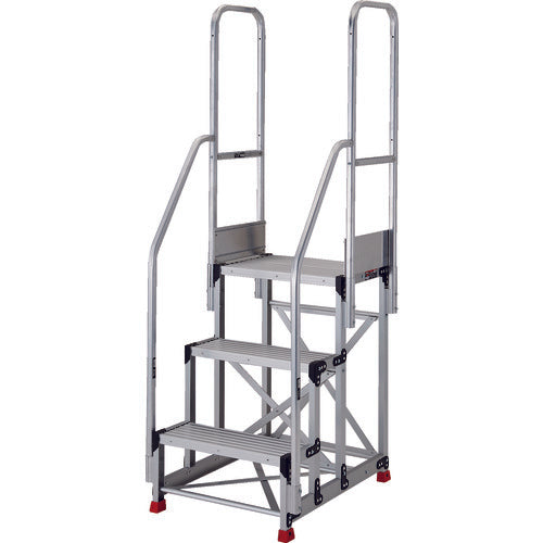 TRUSCO 작업용 발판 3단 계단 양손잡이 높이 1100mm TSF-369TE4-11 1대