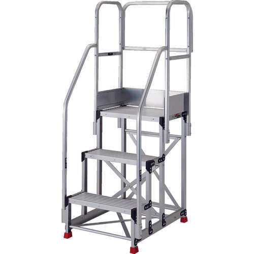 TRUSCO 작업용 발판 3단 계단 양손잡이 천장 삼방 높이 900mm TSF-369TE5 1대