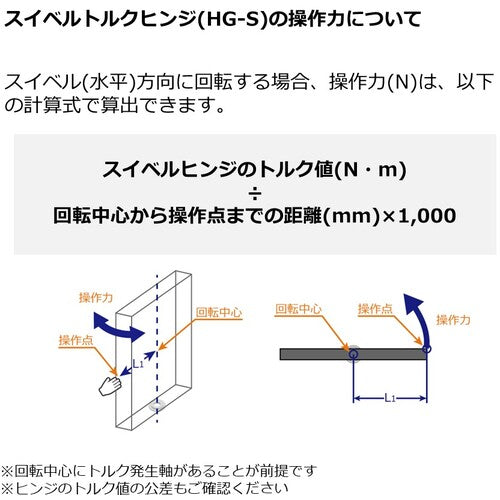 SUGATSUNE (170023962) HG-S100-50 스위블 토크 힌지 HG-S100-50 1 개