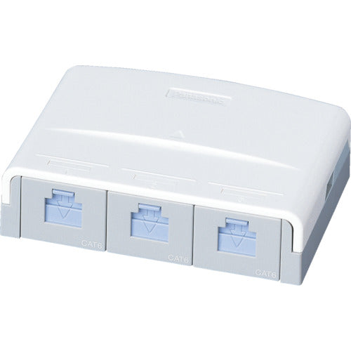 Ｐａｎａｓｏｎｉｃ　ぐっとすシリーズ情報モジュラジャック　ＣＡＴ５Ｅ　露出３コ口　NR3163　1 個